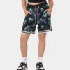Goat Crew X Rick And Morty Space Skull Shorts Black/Multi-Coloured -Mitchell & Ness Shop 03010509 YB453 womens 0010