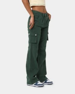 MNML Chloe Mid Rise Cargo Jeans Green -Mitchell & Ness Shop 03010712 YG600 womens 0050