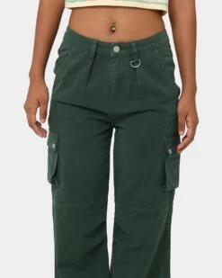 MNML Chloe Mid Rise Cargo Jeans Green -Mitchell & Ness Shop 03010712 YG600 womens 0070