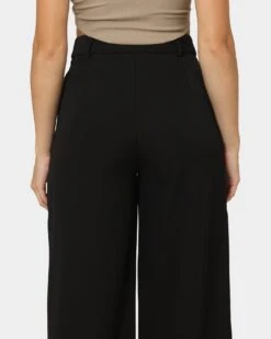 MNML Women's Wide Leg Pants Black -Mitchell & Ness Shop 03010714 YB001 womens 080