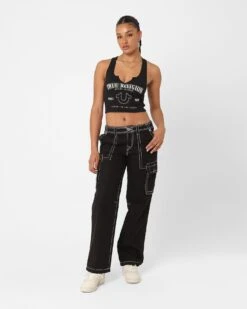True Religion Women's Big T Cargo Pants Coal -Mitchell & Ness Shop 03010924 YC507 womens 0020