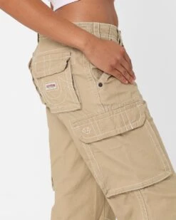 True Religion Big T Classic Cargo Pants Travertine -Mitchell & Ness Shop 03010936 YT077 womens 0030