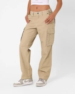 True Religion Big T Classic Cargo Pants Travertine -Mitchell & Ness Shop 03010936 YT077 womens 0060