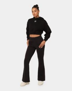 Puma Women's Classics Flared Trackpants Puma Black -Mitchell & Ness Shop 03011138 YP943 womens 0020