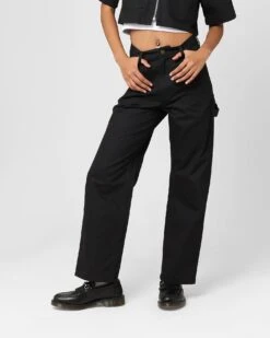 X-Girl Women's Peels Painter Pants Black -Mitchell & Ness Shop 03011142 YB001 womens 0060