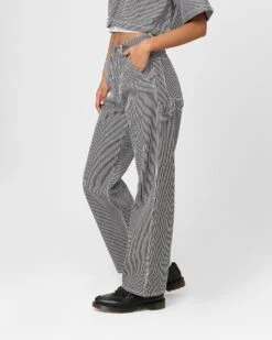 X-Girl Women's Peels Painter Pants Black/White -Mitchell & Ness Shop 03011142 YN200 womens 00140