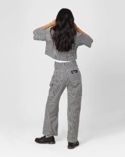 X-Girl Women's Peels Painter Pants Black/White -Mitchell & Ness Shop 03011142 YN200 womens 00170