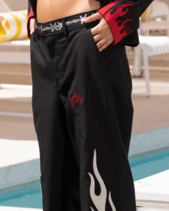 Loiter Western Trouser Black -Mitchell & Ness Shop 03011306 YB001 womens 0000040 scaled