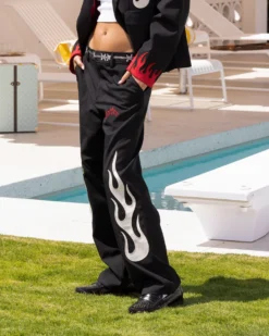 Loiter Western Trouser Black -Mitchell & Ness Shop 03011306 YB001 womens 0000060 scaled