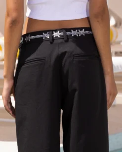 Loiter Western Trouser Black -Mitchell & Ness Shop 03011306 YB001 womens 0000080 scaled