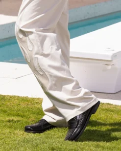 Loiter Western Trouser Off White -Mitchell & Ness Shop 03011306 YO007 womens 000040 scaled