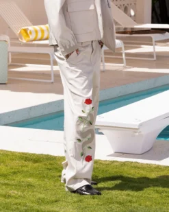 Loiter Western Trouser Off White -Mitchell & Ness Shop 03011306 YO007 womens 000050 scaled