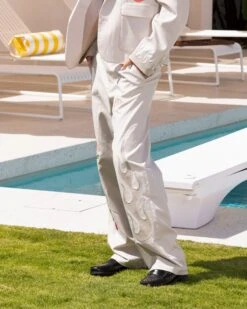 Loiter Western Trouser Off White 7 Loiter Western Trouser Off White -Mitchell & Ness Shop 03011306 YO007 womens 000060