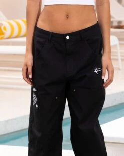 Loiter Alter Double Knee Pants Black 8 Loiter Alter Double Knee Pants Black -Mitchell & Ness Shop 03011409 YB001 womens 0070