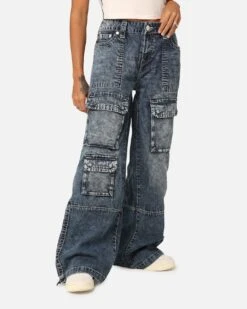 True Religion Women's Jessie Baggy Cargo Big T Jeans Sensation -Mitchell & Ness Shop 03011587 YS803 womens 0050