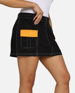 We Are The Wild Collective X McLaren Women's Cargo Skirt Black -Mitchell & Ness Shop 03011875 YB001 womens 0050