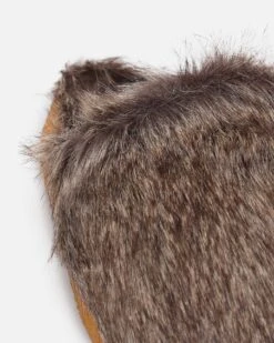 Malibu Sandals Women's Coyote Mule Faux Fur Brown -Mitchell & Ness Shop 05011336 YX300 default 0050