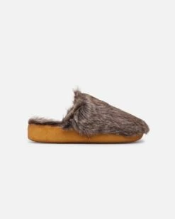 Malibu Sandals Women's Coyote Mule Faux Fur Brown -Mitchell & Ness Shop 05011336 YX300 default 0070