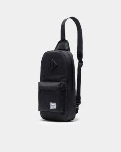 Herschel Bag Co Heritage Shoulder Bag Black Crosshatc 5 Herschel Bag Co Heritage Shoulder Bag Black Crosshatc -Mitchell & Ness Shop 06008238 YB556 default 00020