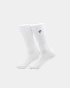 Champion 3 Pack C Logo Crew Socks White -Mitchell & Ness Shop 06008262 YW100 default 00030