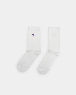 Champion 3 Pack C Logo Crew Socks White -Mitchell & Ness Shop 06008262 YW100 default 00040