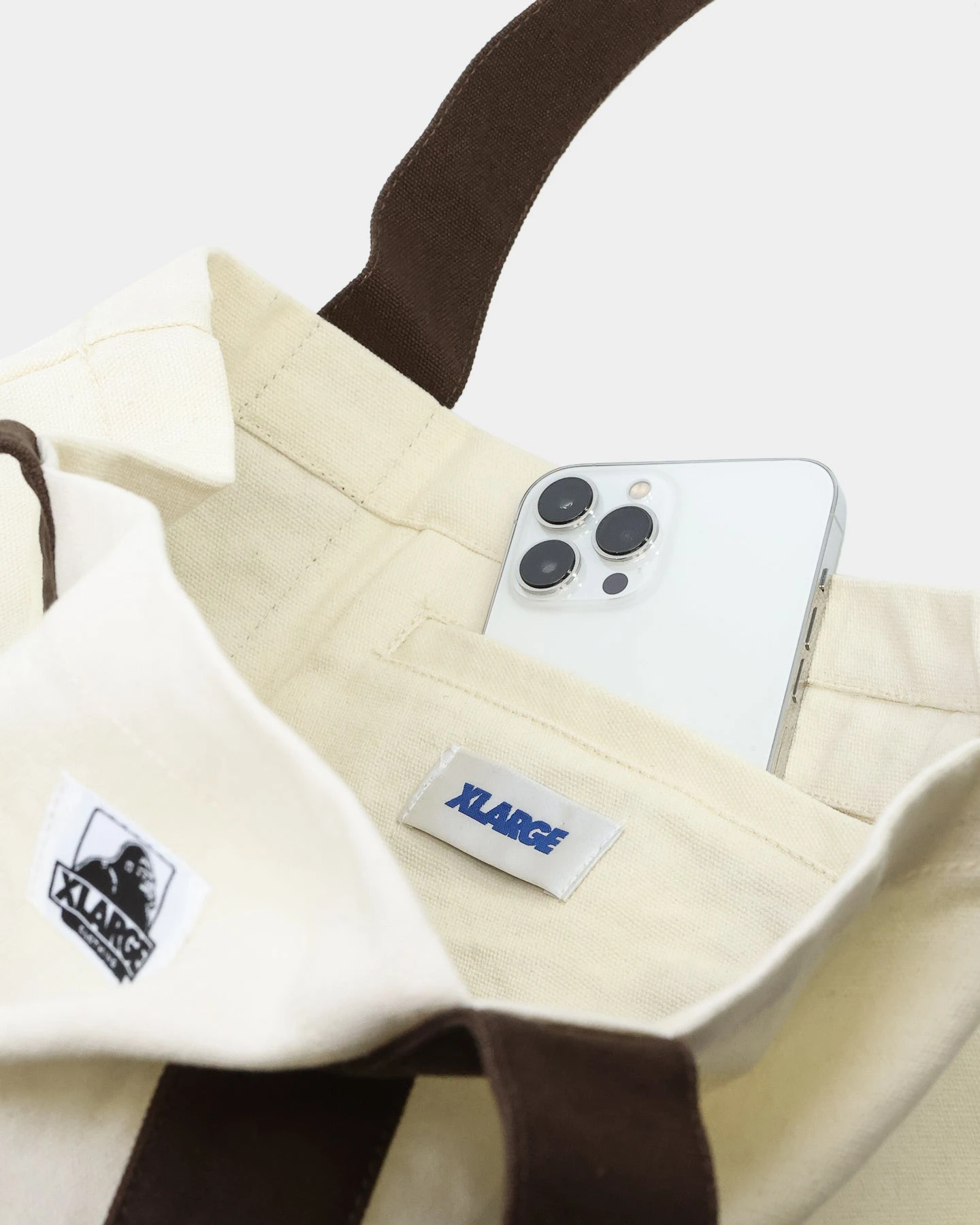 X-Large 91 Contrast Tote Bag Cream/Brown X-Large 91 Contrast Tote Bag Cream/Brown -Mitchell & Ness Shop 06008944 YC606 default 0040