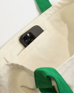 XLARGE 91 Contrast Tote Bag Natural/Green -Mitchell & Ness Shop 06008944 YN009 default 00040