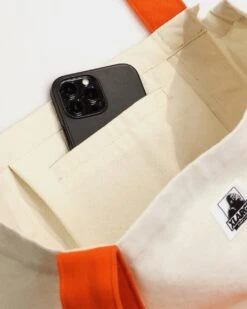 XLARGE 91 Contrast Tote Bag Natural/Orange -Mitchell & Ness Shop 06008944 YN096 default 0030