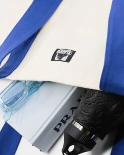 XLARGE 91 Contrast Tote Bag Natural/Blue -Mitchell & Ness Shop 06008944 YX058 default 0060