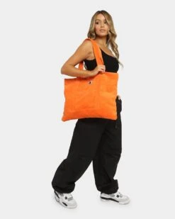 X-Large Unisex Cord Tote Bag Orange -Mitchell & Ness Shop 06009767 YO200 womens 0016