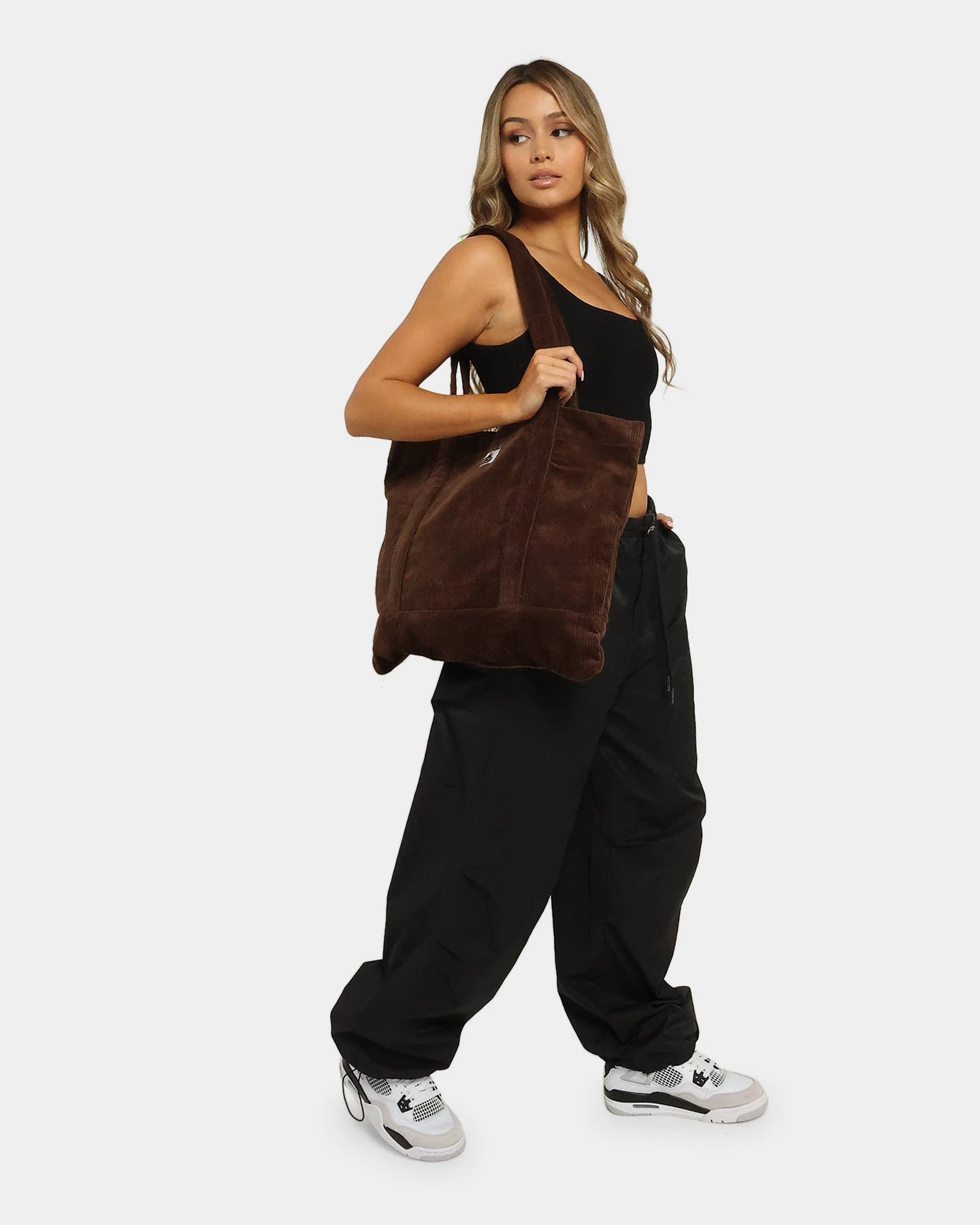 X-Large Unisex Cord Tote Bag Brown X-Large Unisex Cord Tote Bag Brown -Mitchell & Ness Shop 06009767 YX300 womens 0016