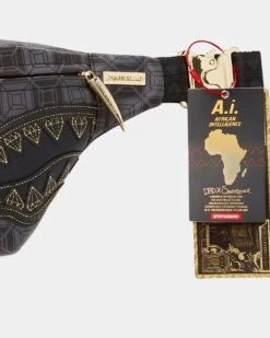 Sprayground AI4 Diamond Crossbody Bum Bag Black/Gold -Mitchell & Ness Shop 06009781 YB003 default 0050