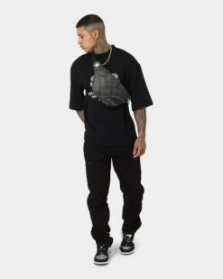 Sprayground AI4 Diamond Crossbody Bum Bag Black/Gold -Mitchell & Ness Shop 06009781 YB003 mens 0025