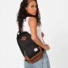 Herschel Bag Co Heritage Shoulder Bag Black/Tan -Mitchell & Ness Shop 06010308 YB023 womens 009