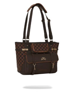 Sprayground Brown Checkered Special Ops Tote Bag Brown -Mitchell & Ness Shop 06010787 YX300 default 00050