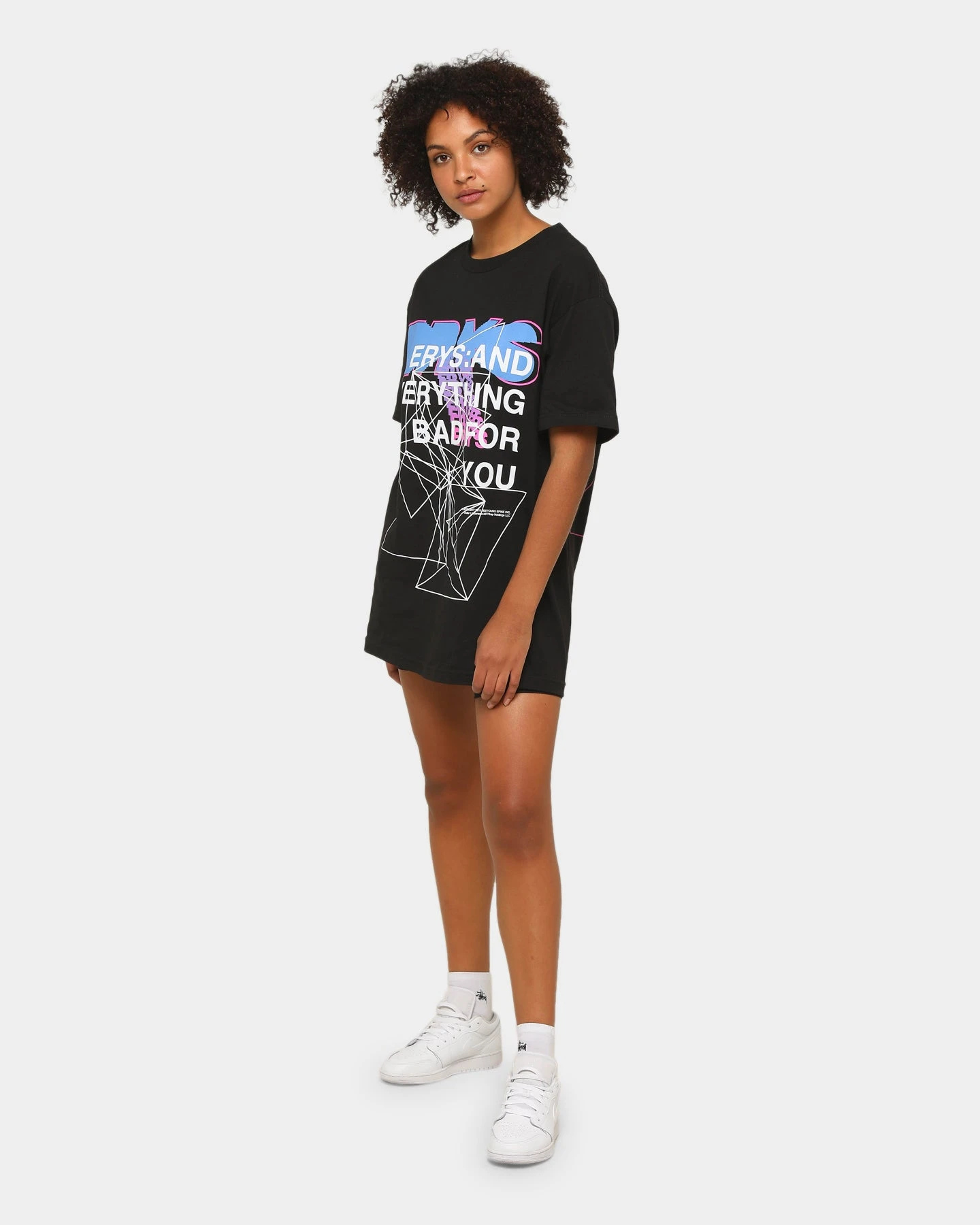 Jaden Smith Erys T-Shirt Black Jaden Smith Erys T-Shirt Black -Mitchell & Ness Shop 08000364 YB001 womens 0021