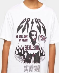 Jaden Smith She's Got My Heart T-Shirt White -Mitchell & Ness Shop 08000366 YW100 womens 0022