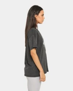 WILLIE NELSON Finger Short Sleeve Vintage T-Shirt Washed Black -Mitchell & Ness Shop 08000475 YW607 womens 0060