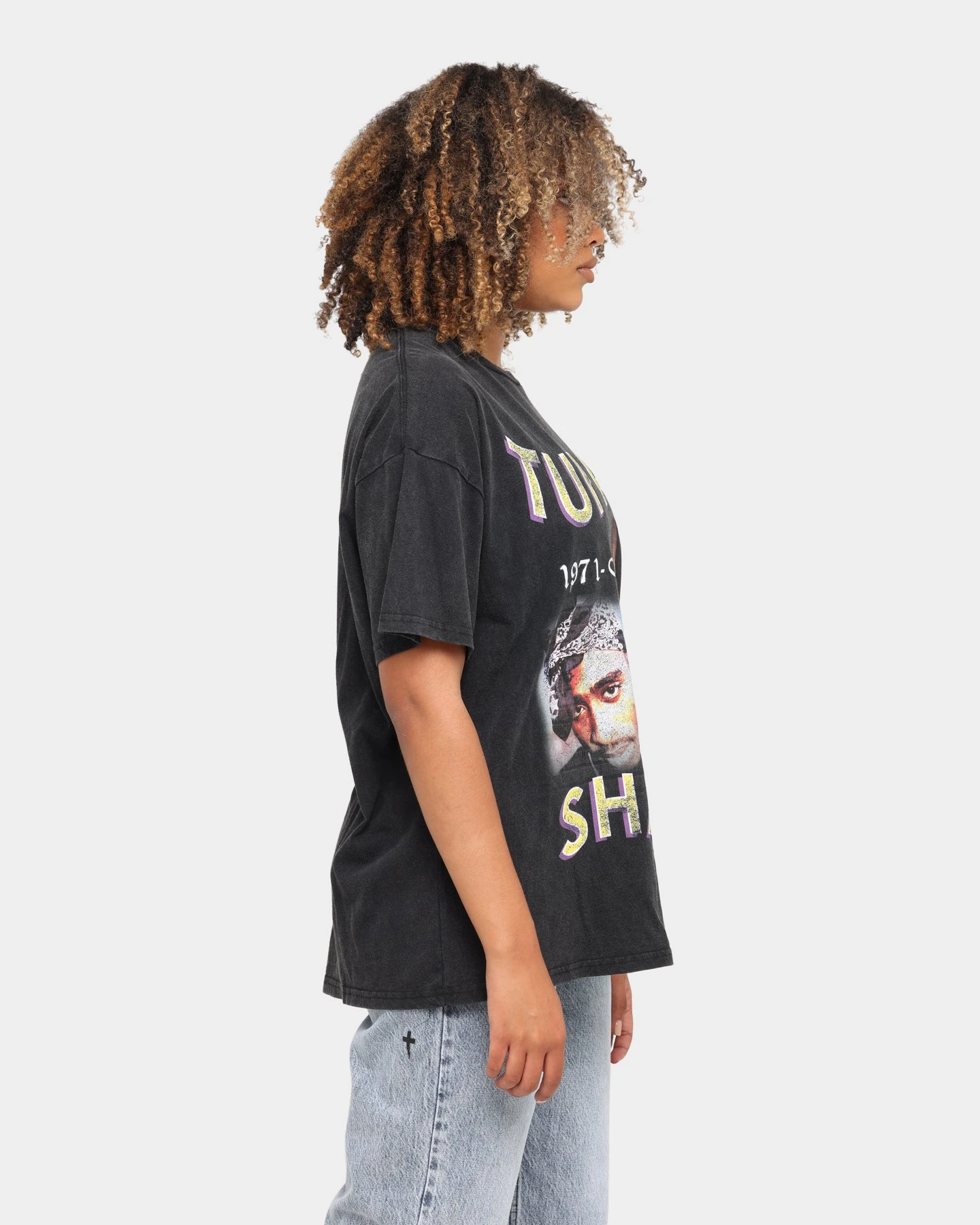 TUPAC 1971 Infinity Short Sleeve Vintage T-Shirt Black TUPAC 1971 Infinity Short Sleeve Vintage T-Shirt Black -Mitchell & Ness Shop 08000518 YB001 womens 0060