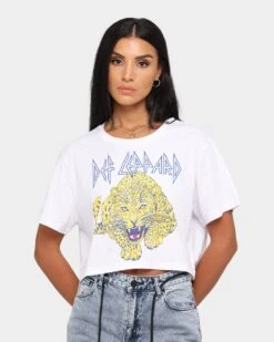 Bravado Women's Meow Short Sleeve T-Shirt White
