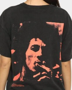 BOB MARLEY Catch A Fire T-Shirt Washed Black -Mitchell & Ness Shop 08000559 YW607 womens 0050