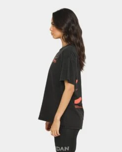 BOB MARLEY Catch A Fire T-Shirt Washed Black -Mitchell & Ness Shop 08000559 YW607 womens 0070