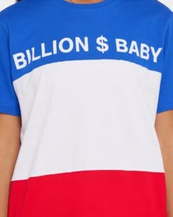 Billion Dollar Baby Tricolour T-Shirt Red/White/Blue -Mitchell & Ness Shop 08000580 YR083 womens 0030