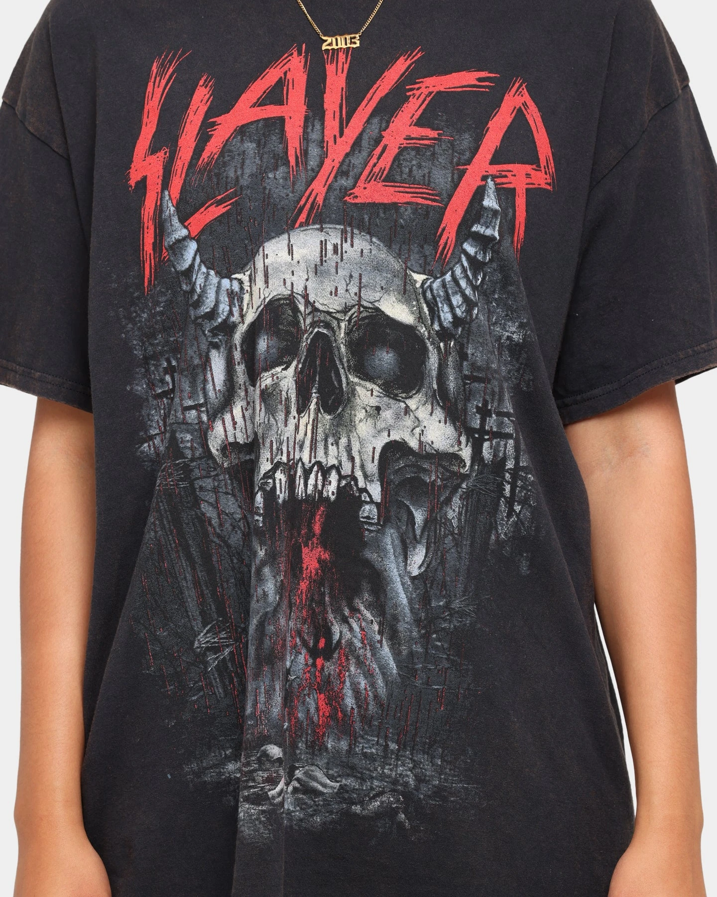 Slayer Men's Bloodrain Short Sleeve T-Shirt Black Wash Slayer Men's Bloodrain Short Sleeve T-Shirt Black Wash -Mitchell & Ness Shop 08000643 YB295 womens 0040