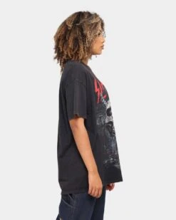Slayer Men's Bloodrain Short Sleeve T-Shirt Black Wash 6 Slayer Men's Bloodrain Short Sleeve T-Shirt Black Wash -Mitchell & Ness Shop 08000643 YB295 womens 0060
