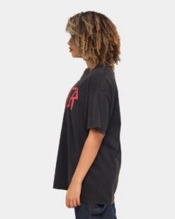 Slayer Classic Logo Vintage T-Shirt Black Wash -Mitchell & Ness Shop 08000644 YB295 womens 0070