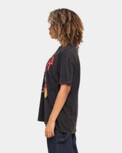 Slayer Rainbow Goat Vintage T-Shirt Black Wash -Mitchell & Ness Shop 08000646 YB295 womens 0070