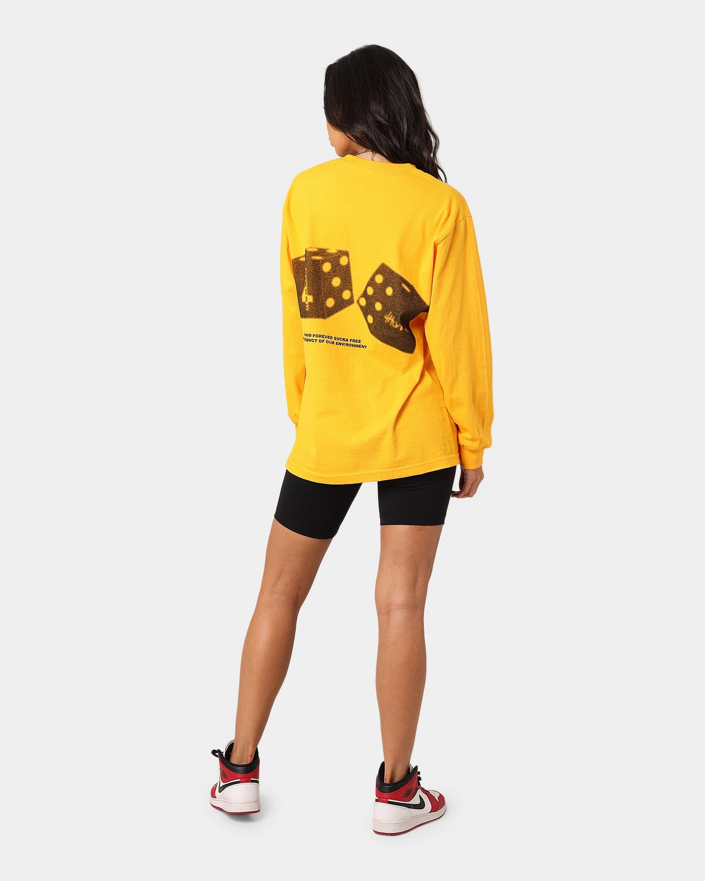 4HUNNID Roll The Dice Long Sleeve T-Shirt Mustard 4HUNNID Roll The Dice Long Sleeve T-Shirt Mustard -Mitchell & Ness Shop 08000654 YM017 womens 0020