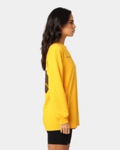 4HUNNID Roll The Dice Long Sleeve T-Shirt Mustard 5 4HUNNID Roll The Dice Long Sleeve T-Shirt Mustard -Mitchell & Ness Shop 08000654 YM017 womens 0040