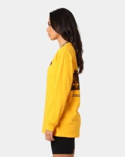 4HUNNID Roll The Dice Long Sleeve T-Shirt Mustard 6 4HUNNID Roll The Dice Long Sleeve T-Shirt Mustard -Mitchell & Ness Shop 08000654 YM017 womens 0050